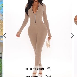 Tan jumpsuit